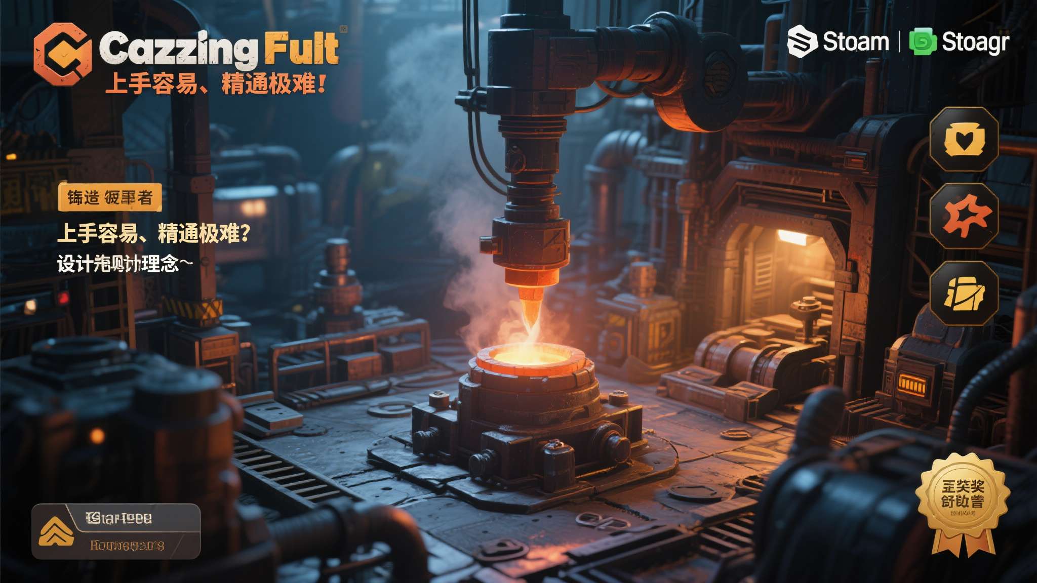 Steam特别好评! 《铸造厂》5 月 7 日开启限时免费周 正是这种"上手容易、精通极难"的设计理念,让《铸造厂》在Steam上积累了大量忠